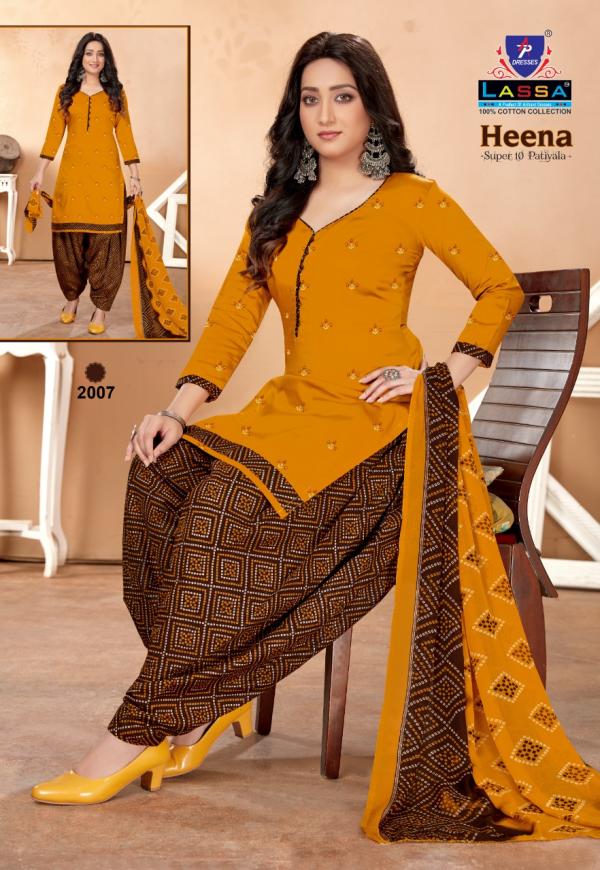 Lassa Heena Super 10 Patiyala Vol-2 Cotton Designer Dress Material